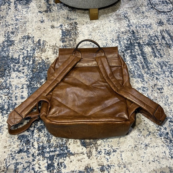 Montana West x Wrangler Brown Vegan Leather Laptop Backpack main image 13